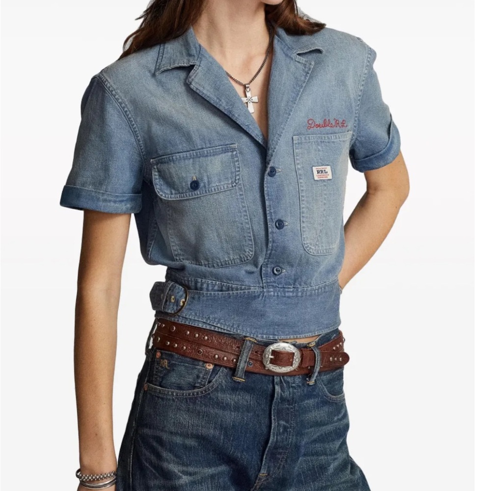 Ralph Lauren Double RL Blue Denim Shirt